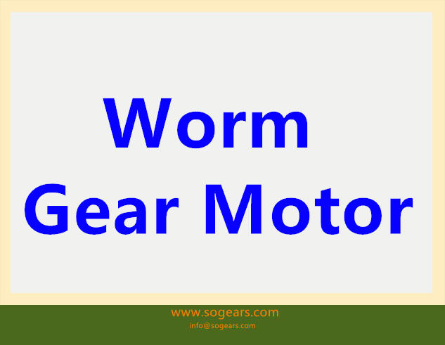 Worm Gear Motor